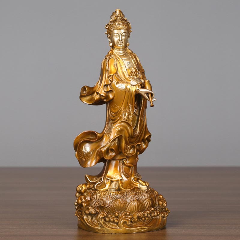Small Copper Avalokitesvara Statue | Harmony Decor 11cm