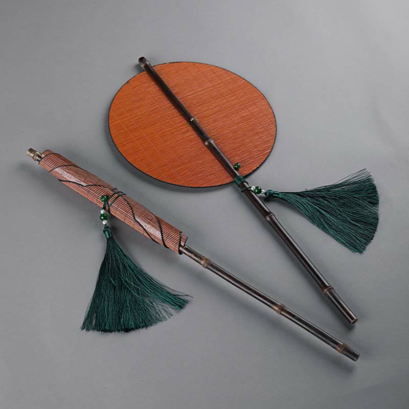 Chinese Folding Bamboo Fan 23x50cm Handmade Oriental Fan