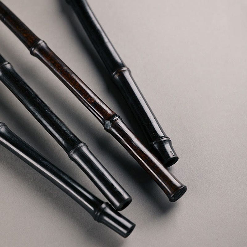 Handmade Bamboo Zen Fan 23cm Curlable with Artful Design