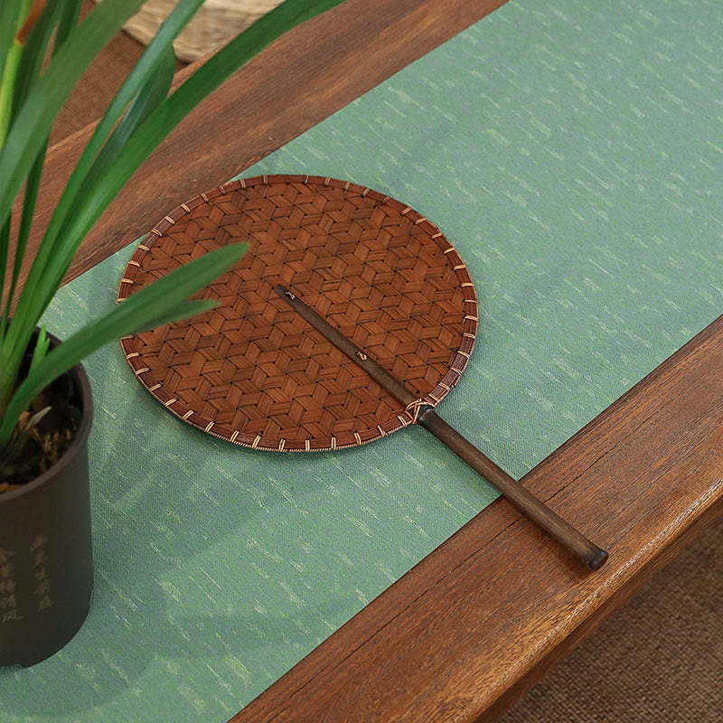 Vintage Chinese Bamboo Hand Fan | Octagonal Shape 41cm