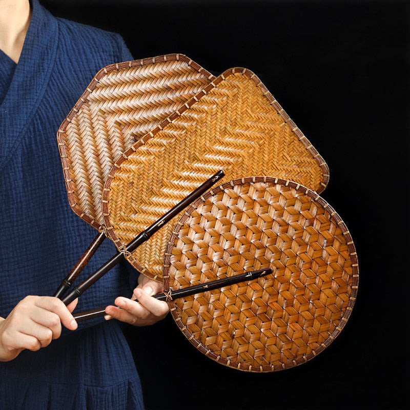 Chinese Bamboo Folding Fan | Handmade Round & Oval Shapes