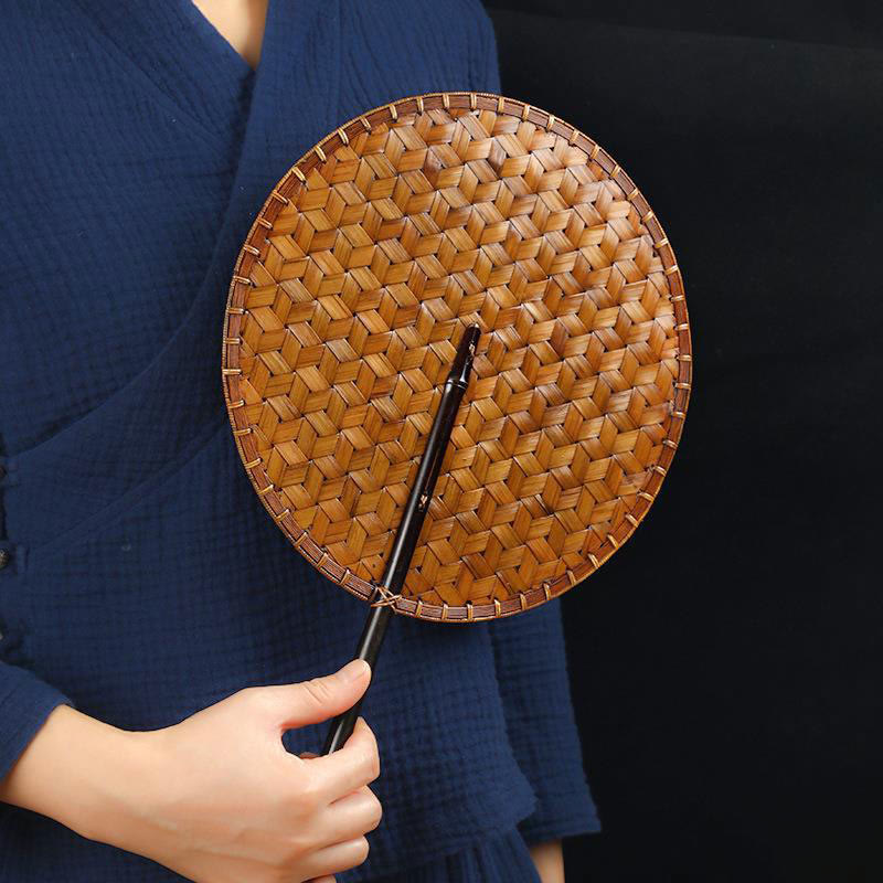 Chinese Bamboo Folding Fan | Handmade Round & Oval Shapes