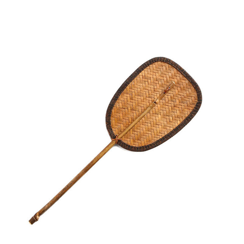 Handmade Bamboo Chinese Folding Fan | Retro Long Handle Fan