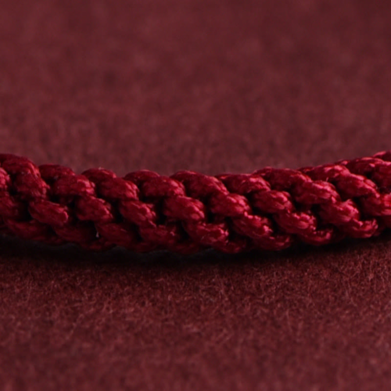 999 Gold Triple Ring Red String Bracelet for Connection