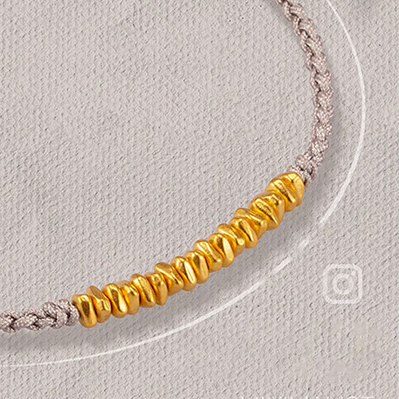 Handmade 999 Gold Protection Red String Braided Bracelet Unisex