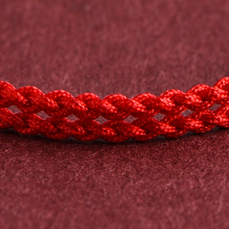 Unisex 999 Gold Red String Peace Buckle Bracelet