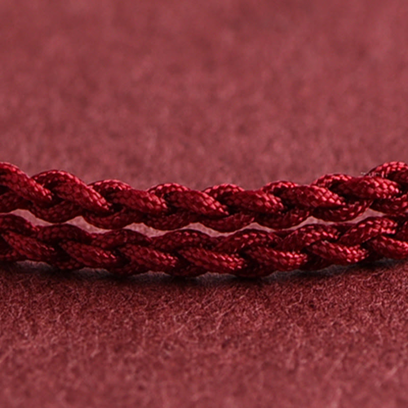 999 Gold Bucket Shape Braided Rope Bracelet for Luck