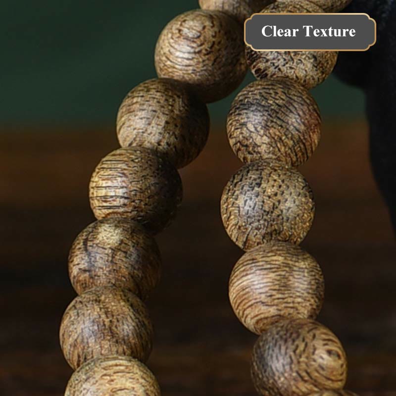 108 Bead Hoi An Agarwood Wood Mala Bracelet 7mm