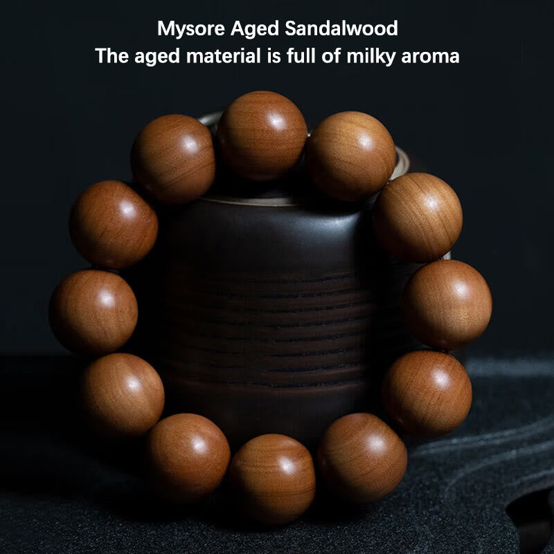 8mm Mysore Sandalwood Wood Mala Bracelet for Meditation