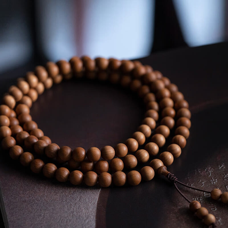 8mm Mysore Sandalwood Wood Mala Bracelet for Meditation