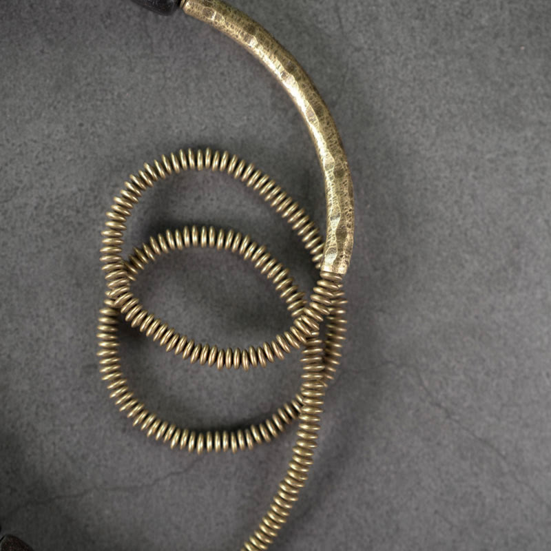 Ebony Wood Copper Healing Bracelet | Multilayered Peace Beads