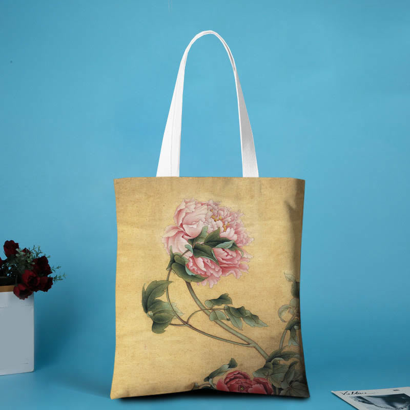 Yoga Canvas Shoulder Bag | Floral Eco Protection