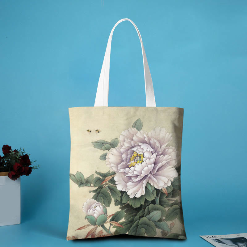 Yoga Canvas Shoulder Bag | Floral Eco Protection