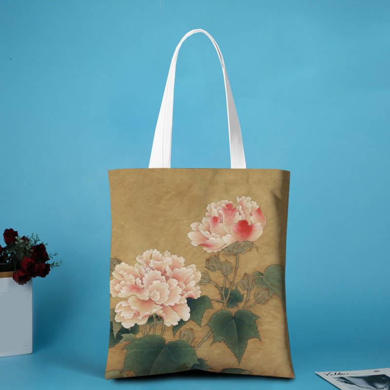 Yoga Canvas Shoulder Bag | Floral Eco Protection