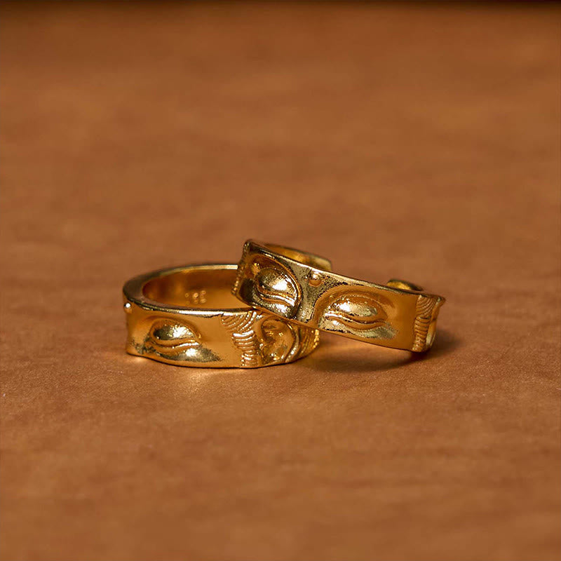 Copper Buddha Ring Adjustable | Meditation & Serenity