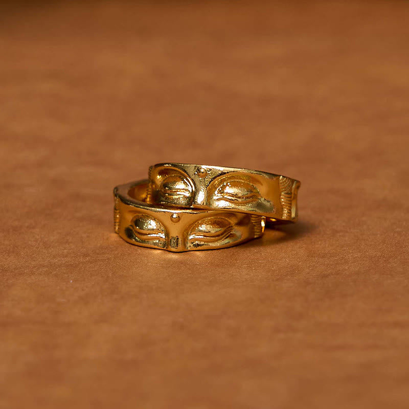 Copper Buddha Ring Adjustable | Meditation & Serenity