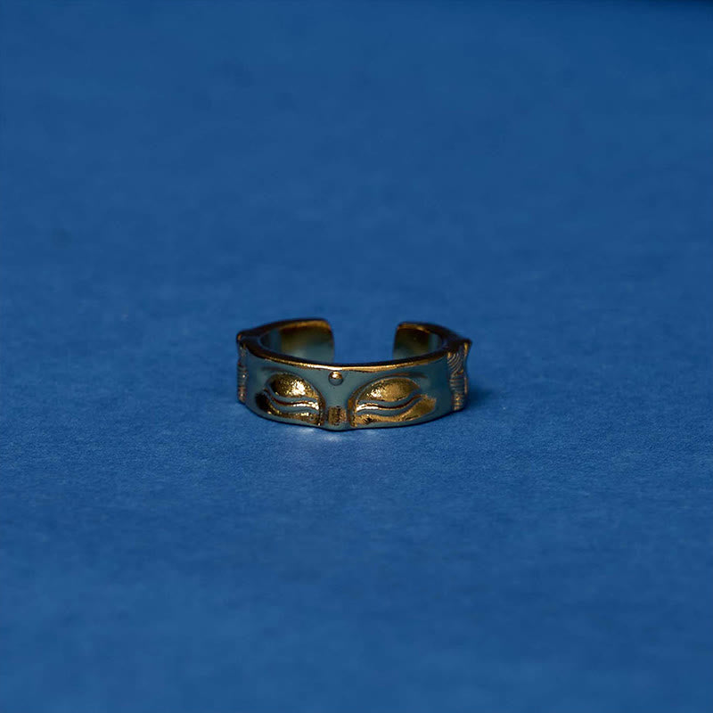 Copper Buddha Ring Adjustable | Meditation & Serenity