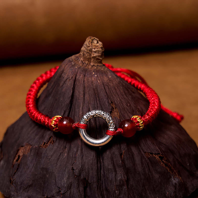 Peace Buckle Red String Bracelet for Protection | Healing Sounds