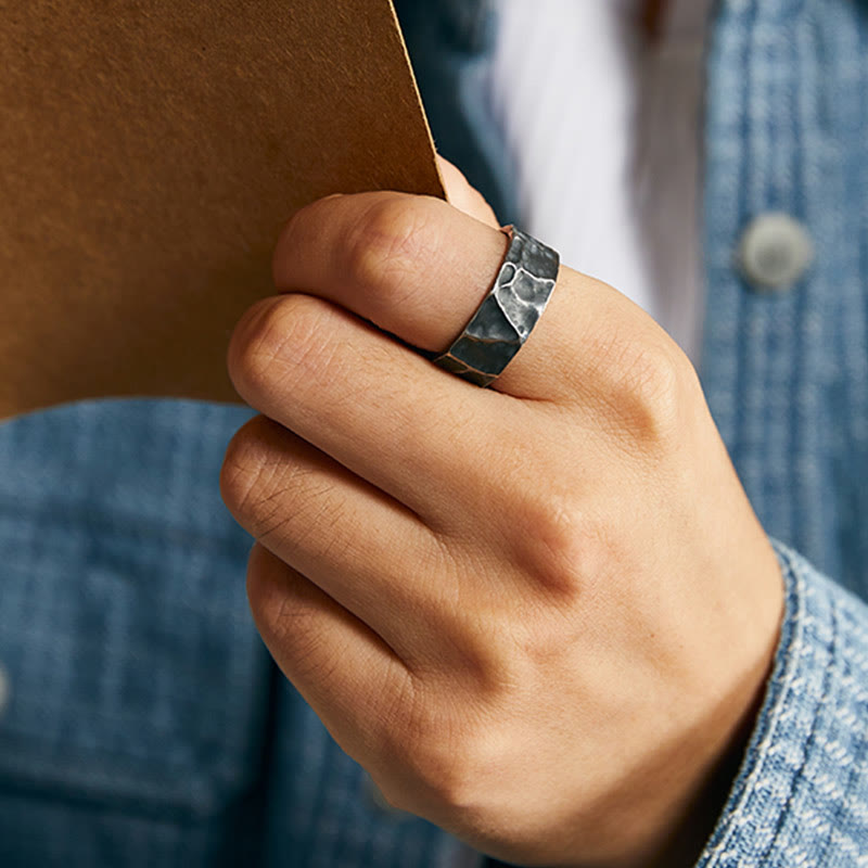 Adjustable Sterling Silver Spiritual Protection Ring