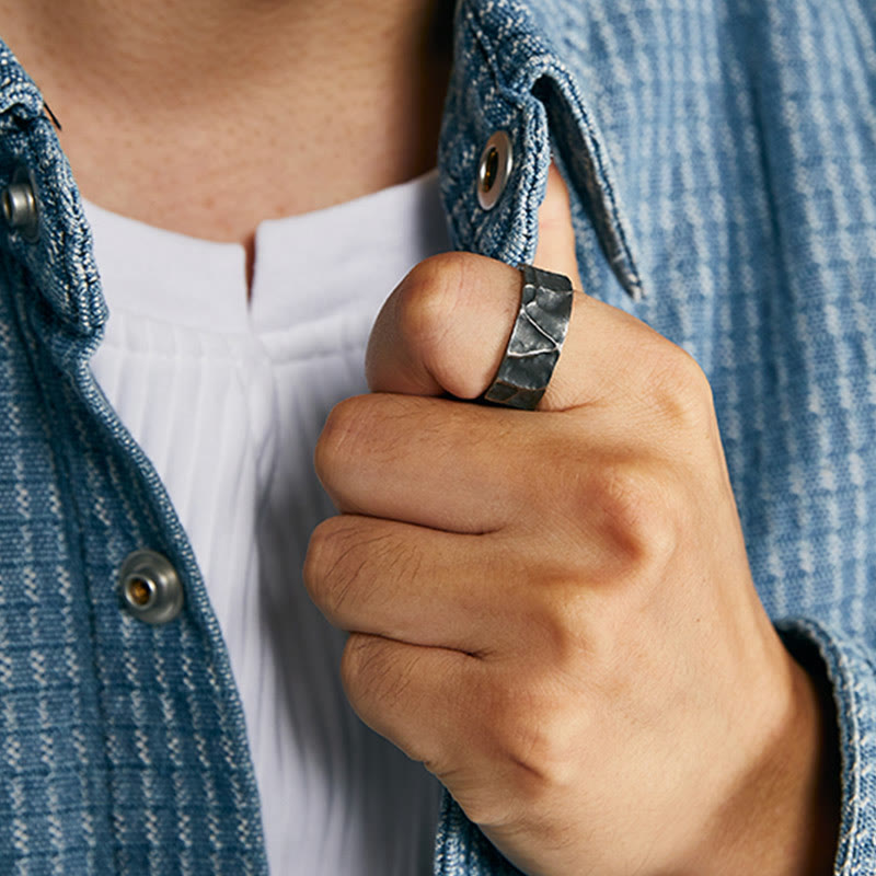 Adjustable Sterling Silver Spiritual Protection Ring