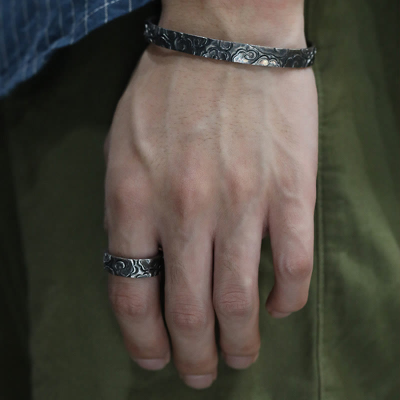 Adjustable 999 Sterling Silver Spiritual Protection Ring