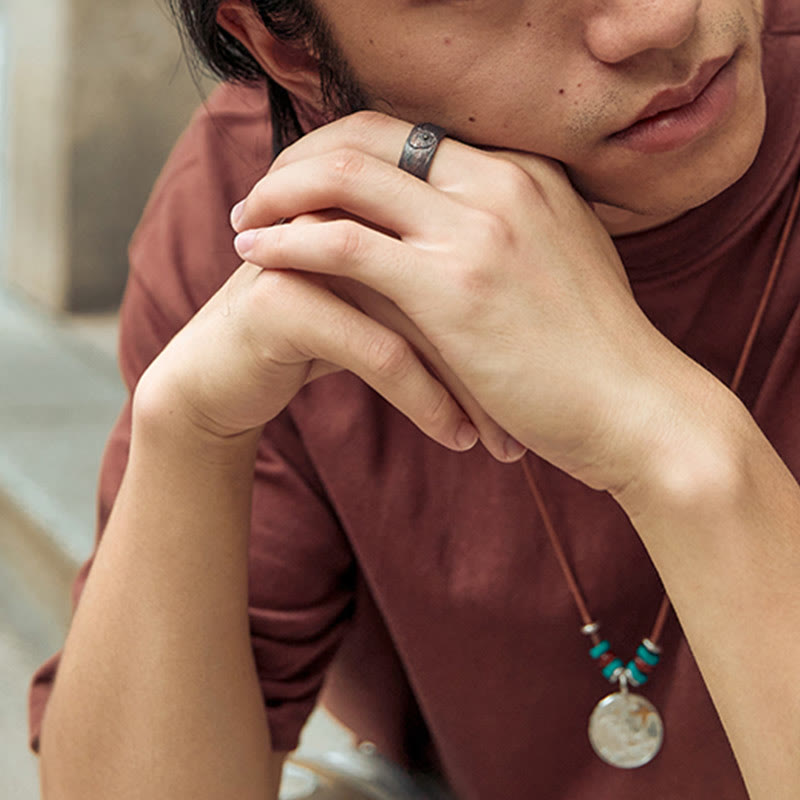 Adjustable 999 Sterling Silver & Copper Spiritual Protection Ring