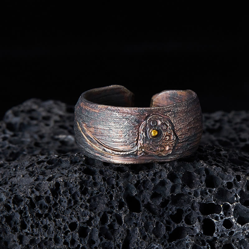 Adjustable 999 Sterling Silver & Copper Spiritual Protection Ring