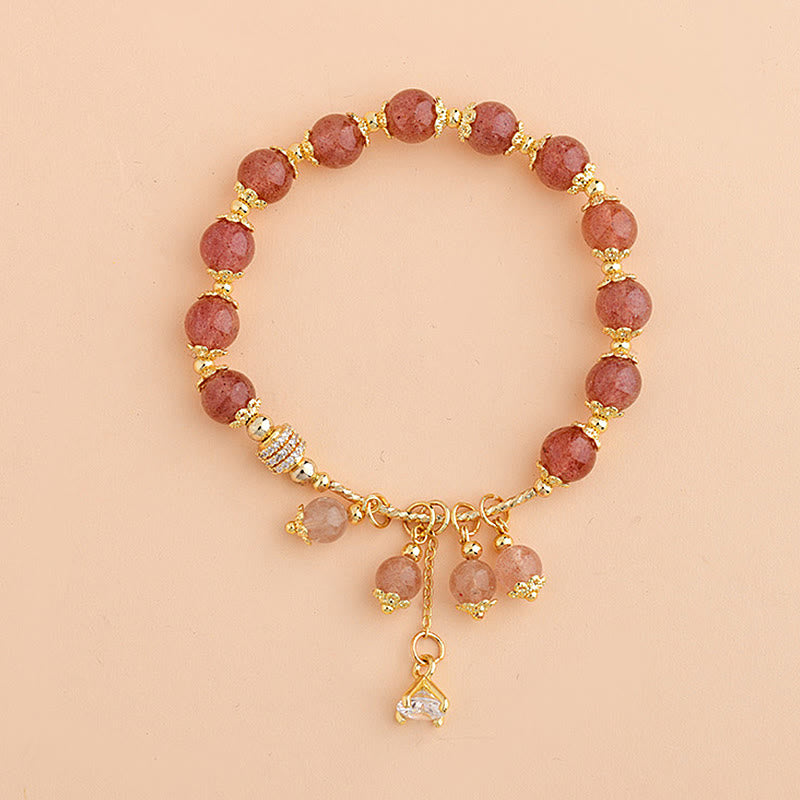 8mm Strawberry Quartz Love & Healing Bracelet