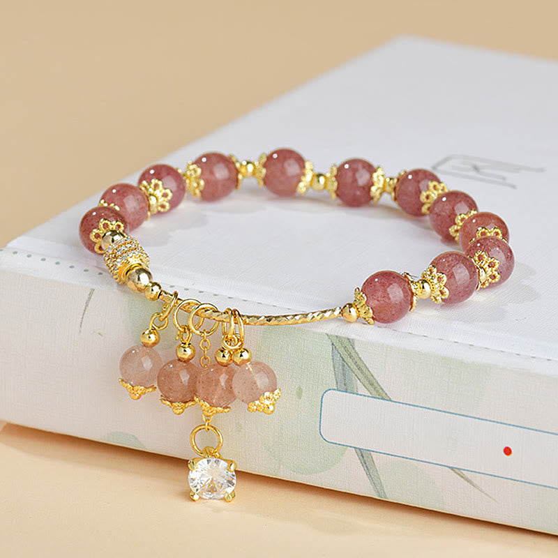 8mm Strawberry Quartz Love & Healing Bracelet