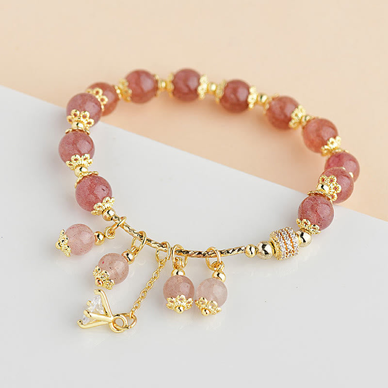 8mm Strawberry Quartz Love & Healing Bracelet