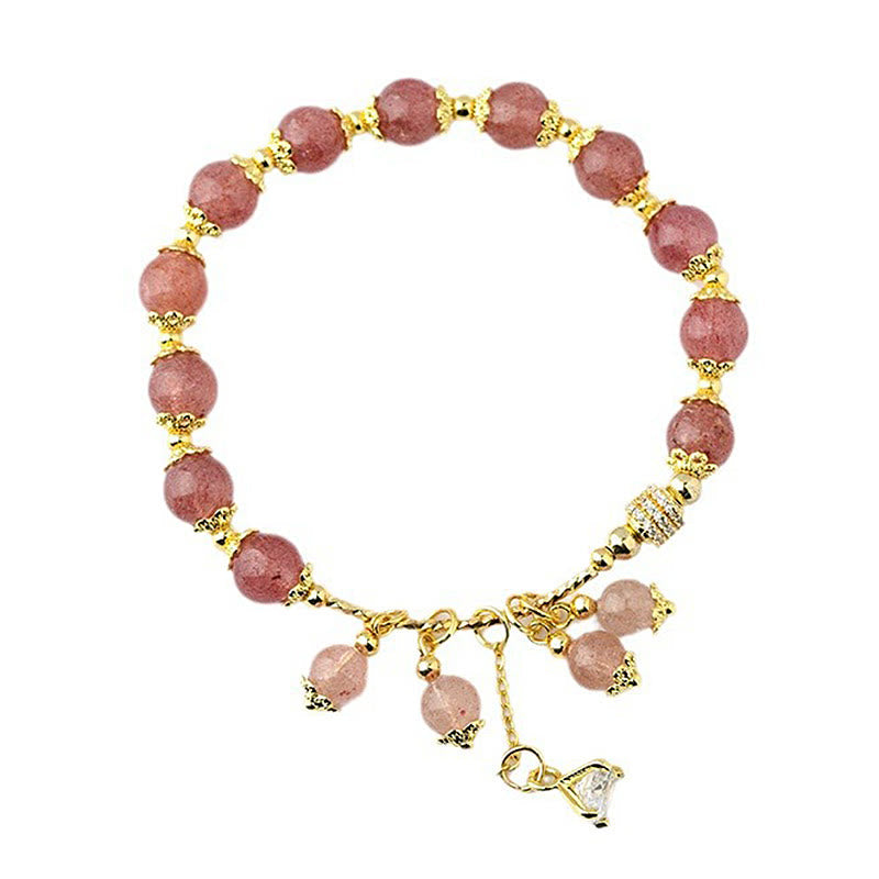 8mm Strawberry Quartz Love & Healing Bracelet