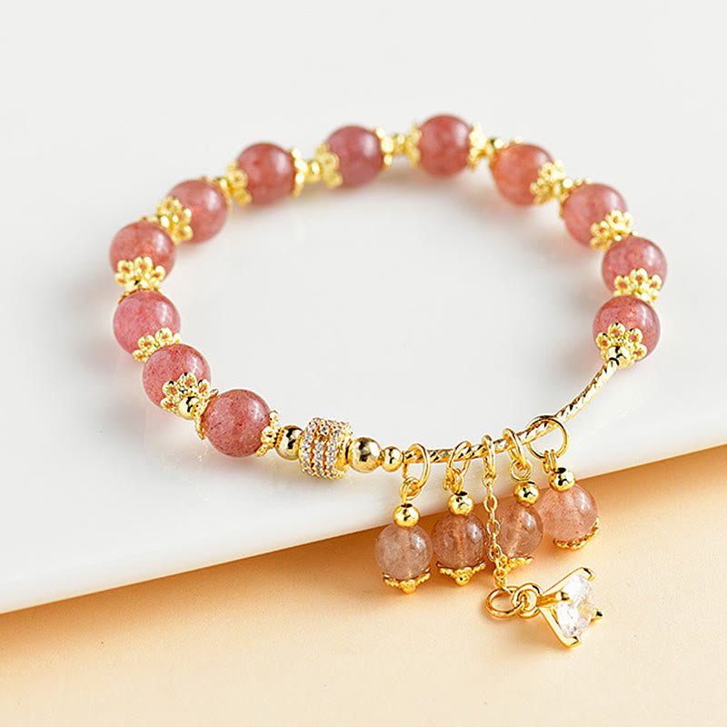 8mm Strawberry Quartz Love & Healing Bracelet