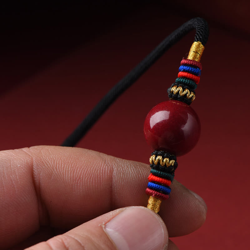 Cinnabar Lucky Bead Protection Necklace