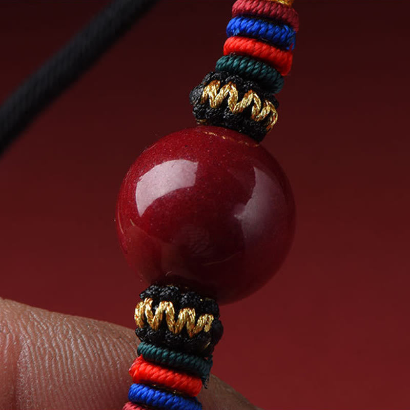 Cinnabar Lucky Bead Protection Necklace