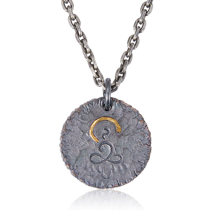 999 Sterling Silver Buddha Necklace Lotus Pendant for Inner Peace