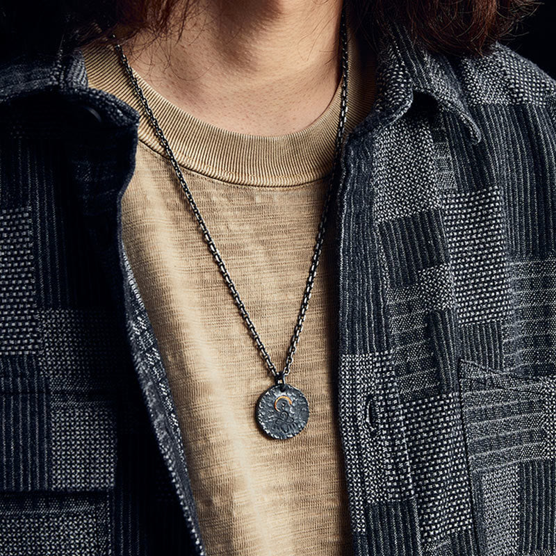 999 Sterling Silver Buddha Necklace Lotus Pendant for Inner Peace