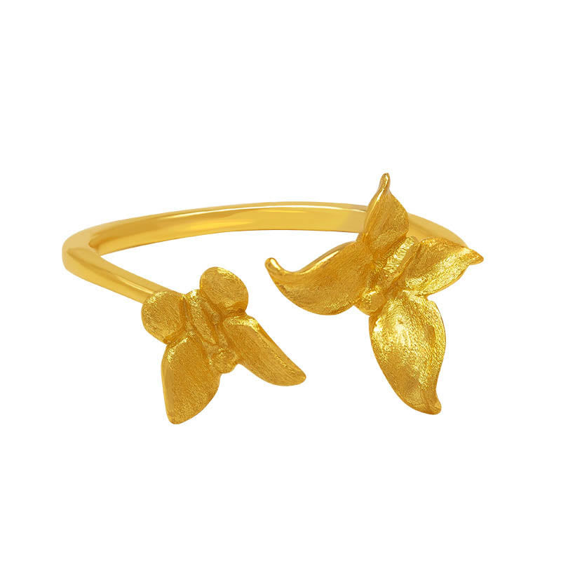 925 Sterling Silver Butterfly Love Ring for Spiritual Balance