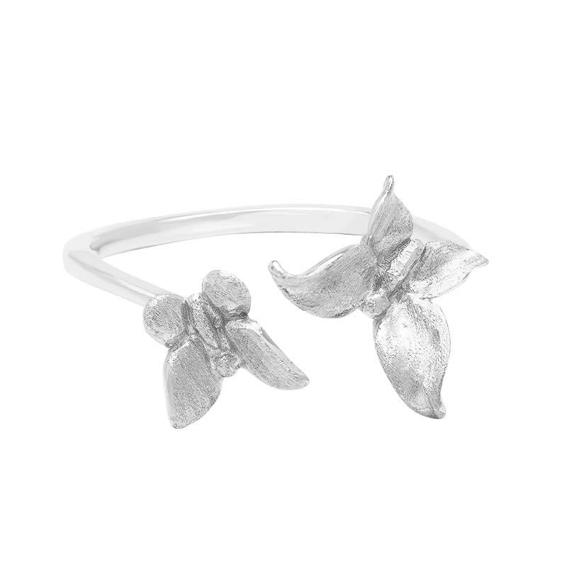 925 Sterling Silver Butterfly Love Ring for Spiritual Balance