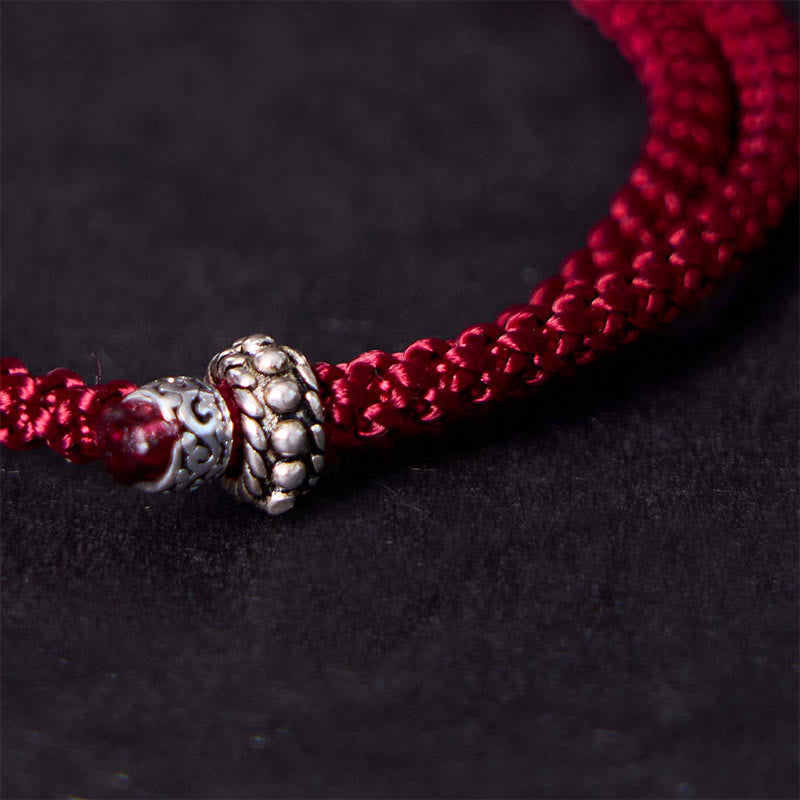 925 Sterling Silver Elephant Protection Amulet Bracelet