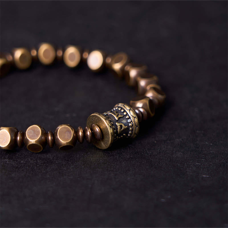 Unisex Om Mani Padme Hum Brass Focus Bracelet
