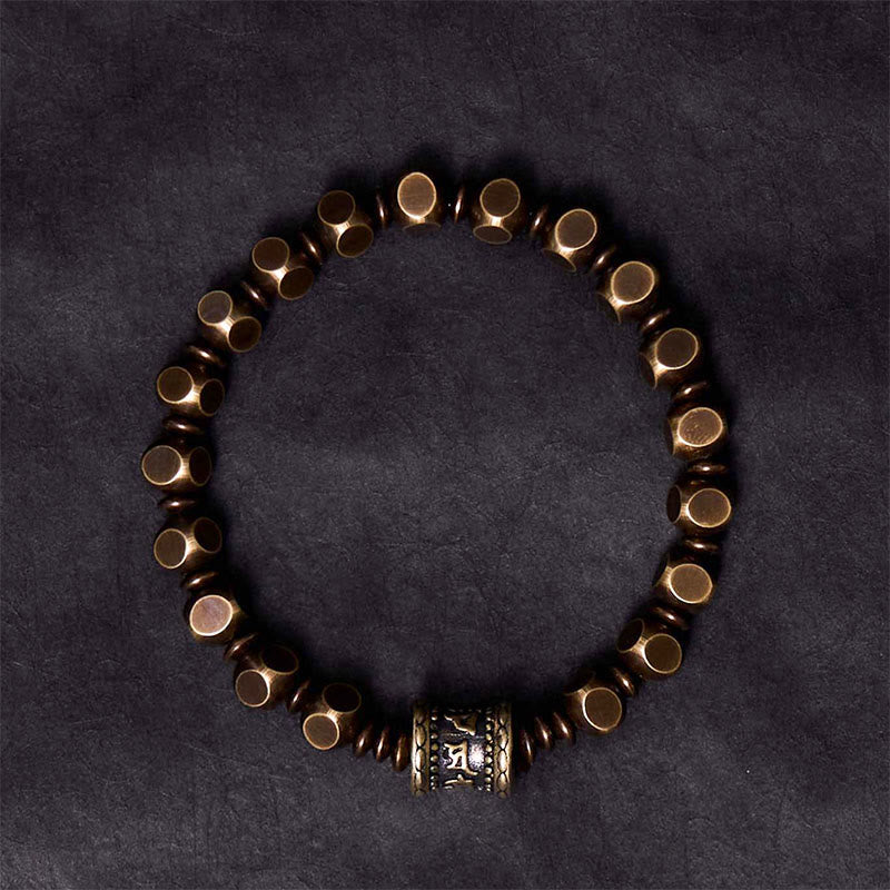 Unisex Om Mani Padme Hum Brass Focus Bracelet
