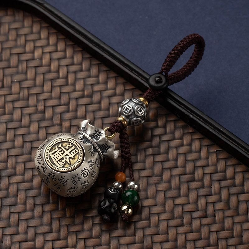 Fu Character Money Bag Key Chain for Daily Fortune & Wealth