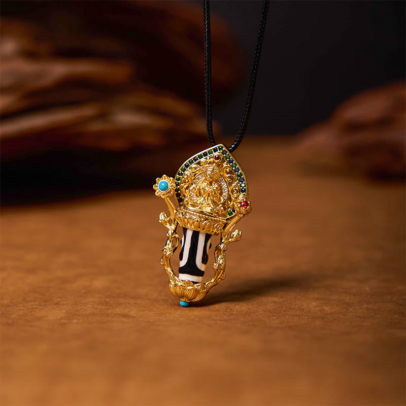 Manjusri Bodhisattva Dzi Bead Compassion Necklace