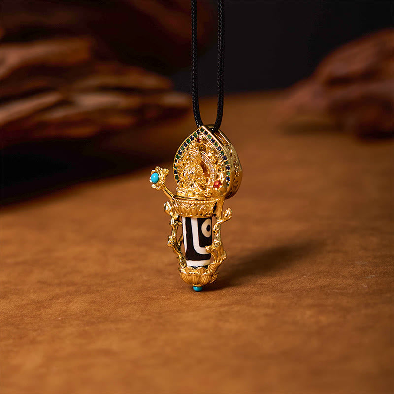 Manjusri Bodhisattva Dzi Bead Compassion Necklace