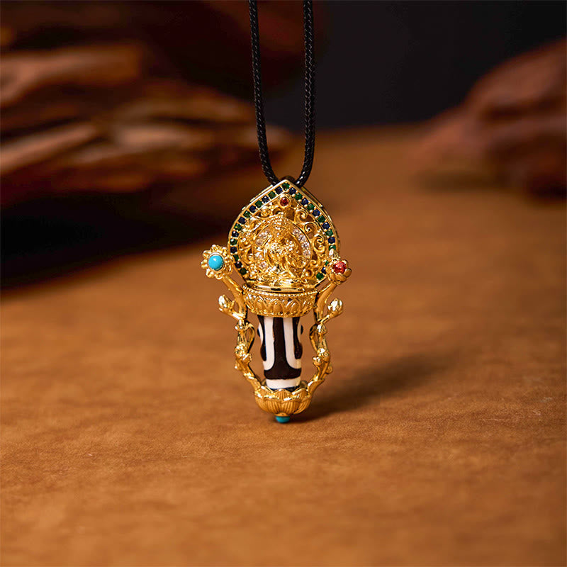 Manjusri Bodhisattva Dzi Bead Compassion Necklace