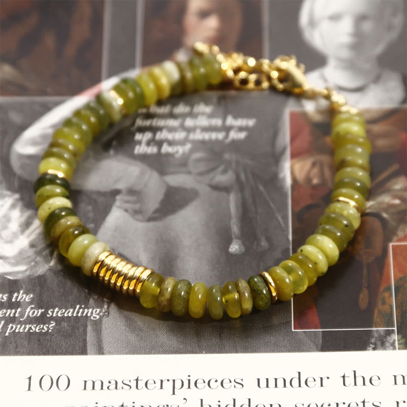 Gild Cyan Jade Bracelet for Success & Healing 17cm