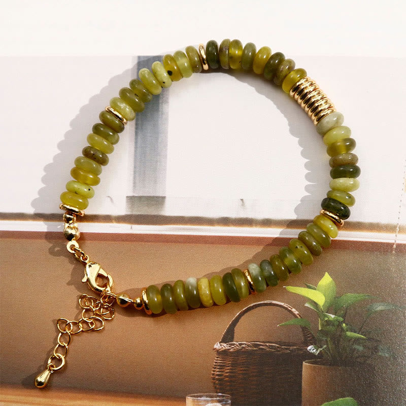 Gild Cyan Jade Bracelet for Success & Healing 17cm