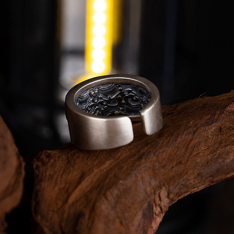 925 Sterling Silver Bodhisattva Tara Calm Adjustable Ring