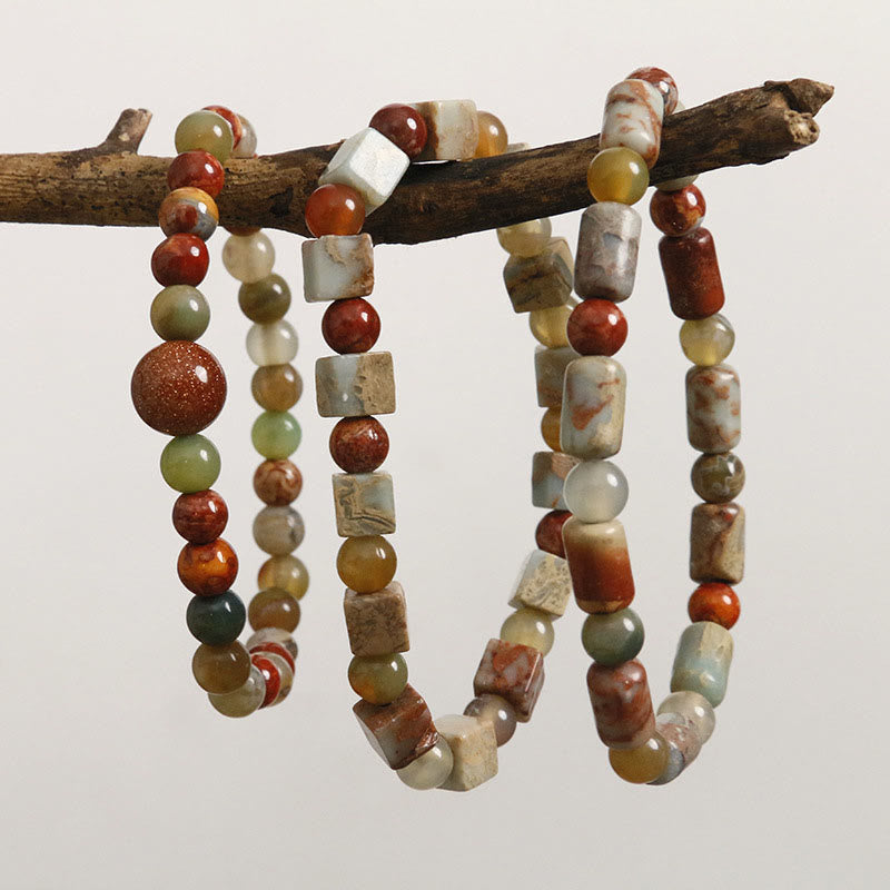 Red Agate & Shoushan Stone Calm Blessing Bracelet Unisex