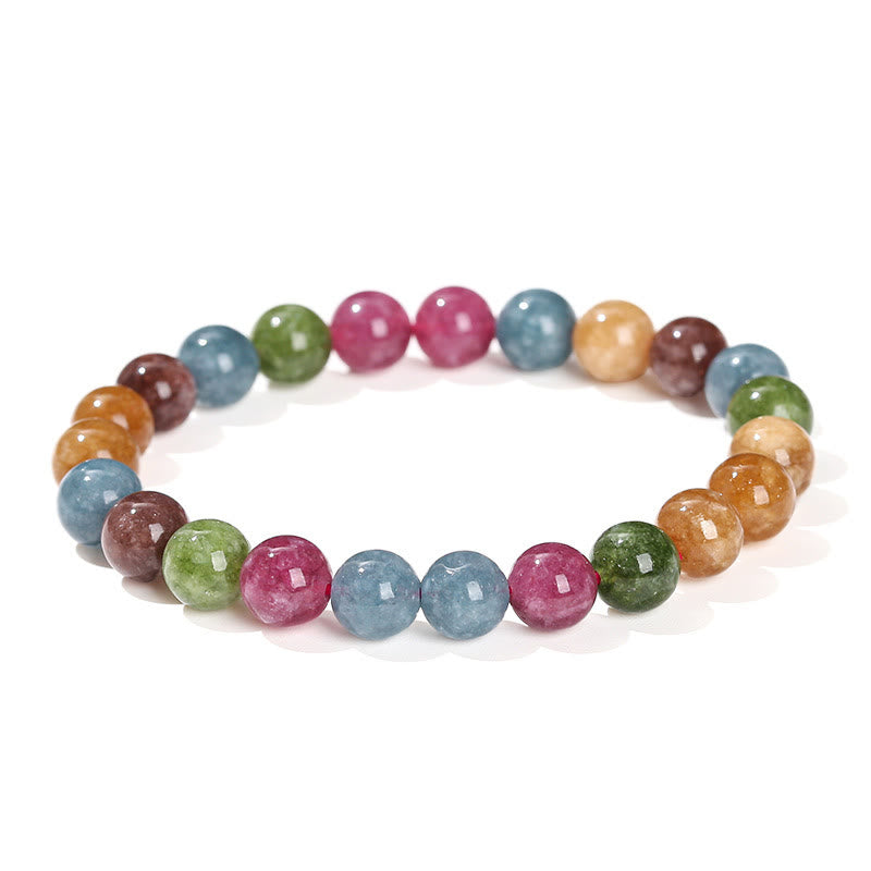 8mm Multicolor Tourmaline Spiritual Bracelet for Positivity